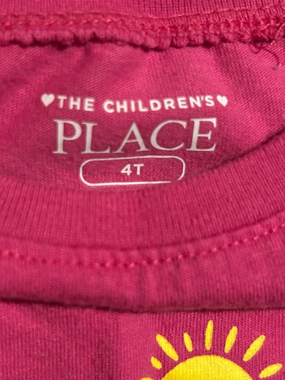 x3 Girls Size 4T Shirt Bundle - Children’s Place, Carter’s, Wonder Nation